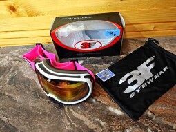 JUNIORSKÉ LYŽIARSKE OKULIARE 3F VISON PURE 2 WHITE-NEON PINK